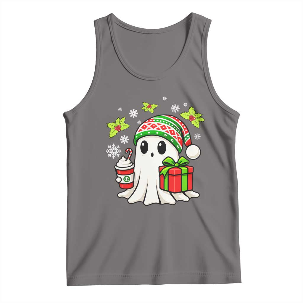 Ghost Santa Christmas Tank Top Holiday Xmas Halloween - Wonder Print Shop