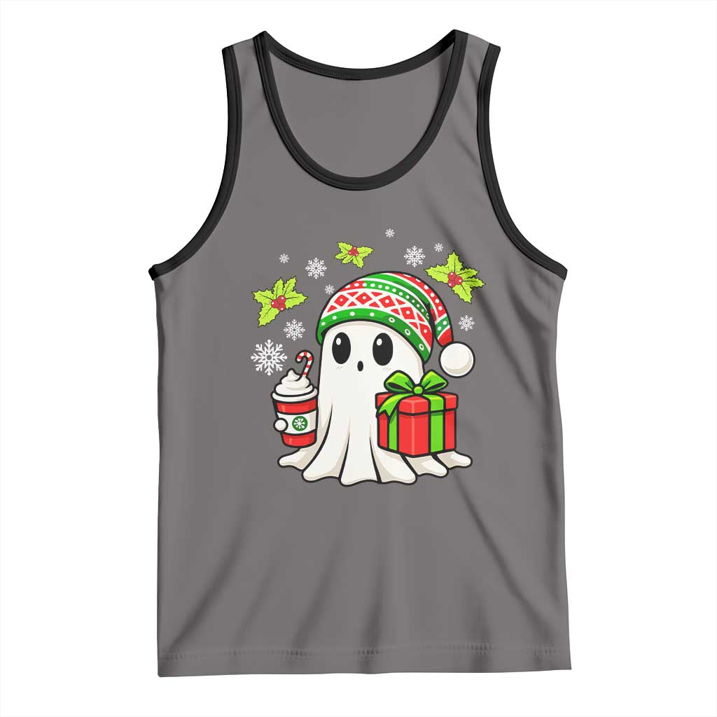 Ghost Santa Christmas Tank Top Holiday Xmas Halloween - Wonder Print Shop
