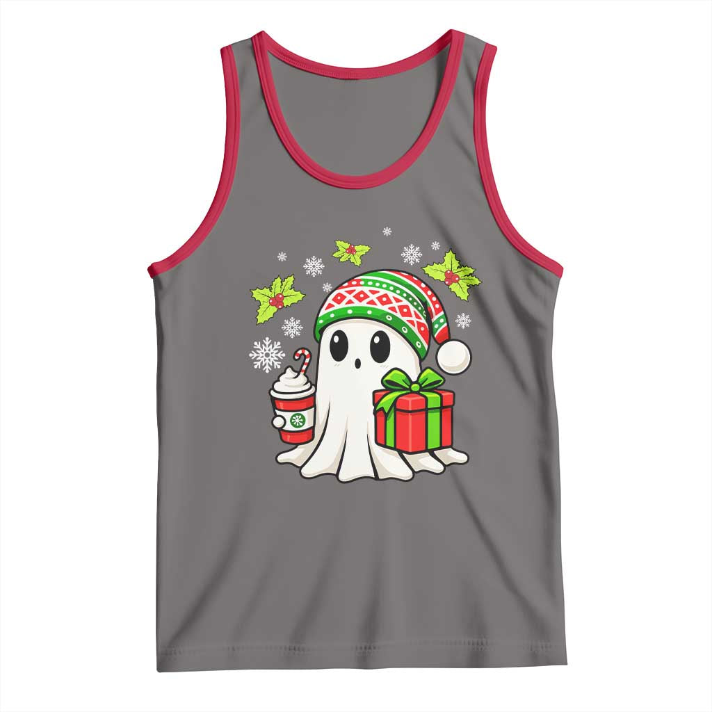Ghost Santa Christmas Tank Top Holiday Xmas Halloween - Wonder Print Shop