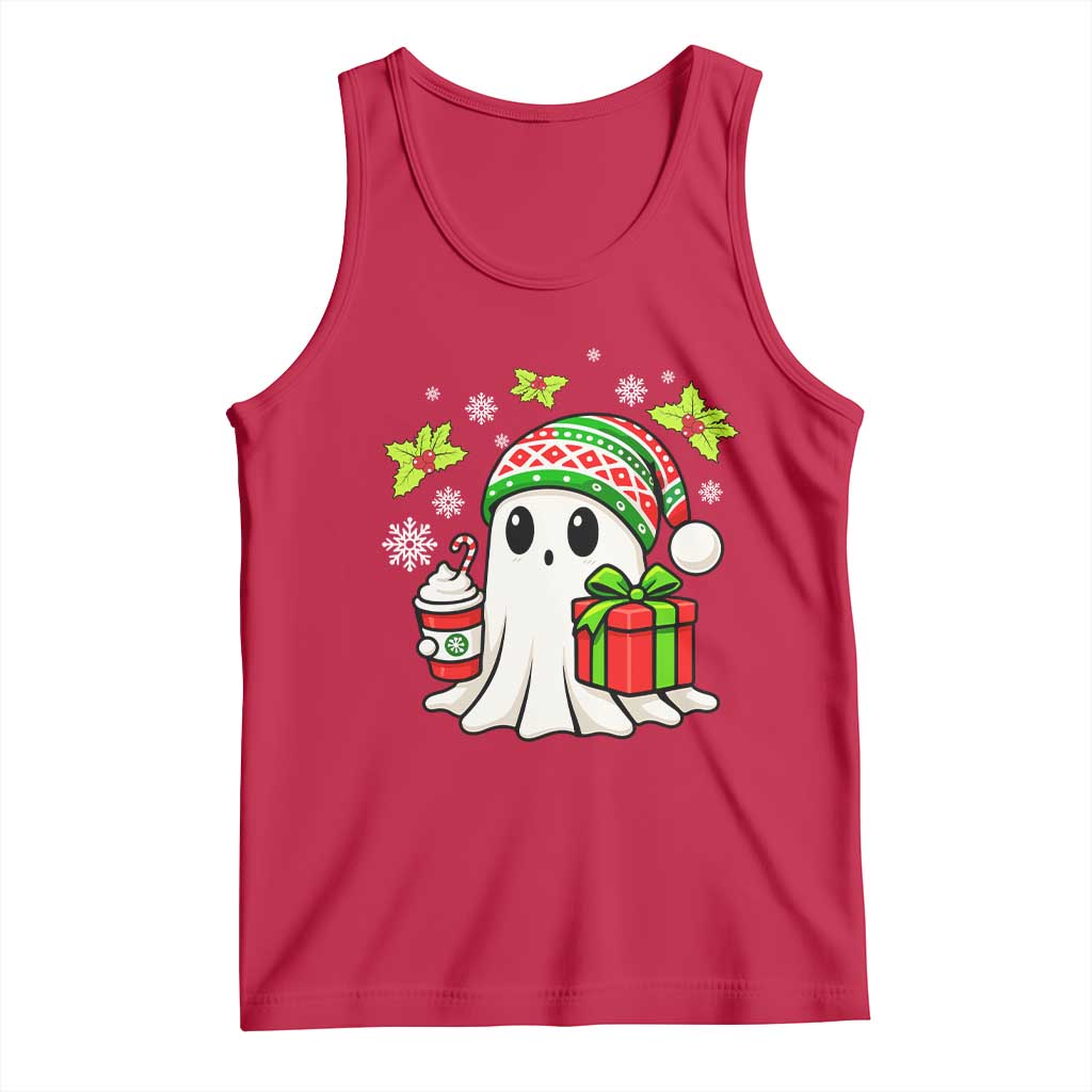 Ghost Santa Christmas Tank Top Holiday Xmas Halloween - Wonder Print Shop