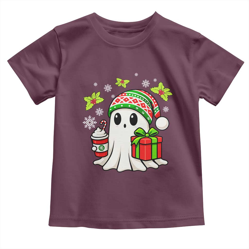Ghost Santa Christmas Toddler T Shirt Holiday Xmas Halloween - Wonder Print Shop