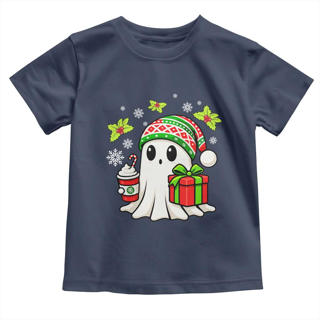 Ghost Santa Christmas Toddler T Shirt Holiday Xmas Halloween - Wonder Print Shop