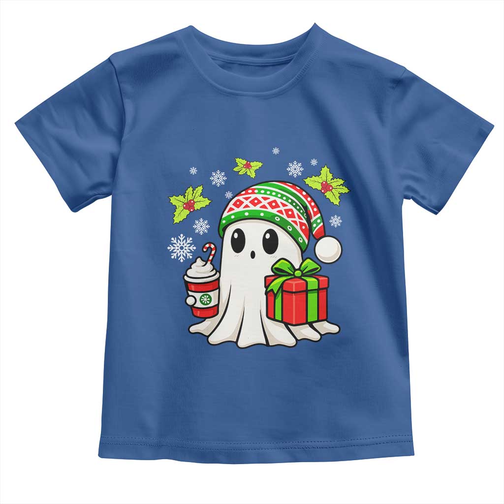 Ghost Santa Christmas Toddler T Shirt Holiday Xmas Halloween - Wonder Print Shop
