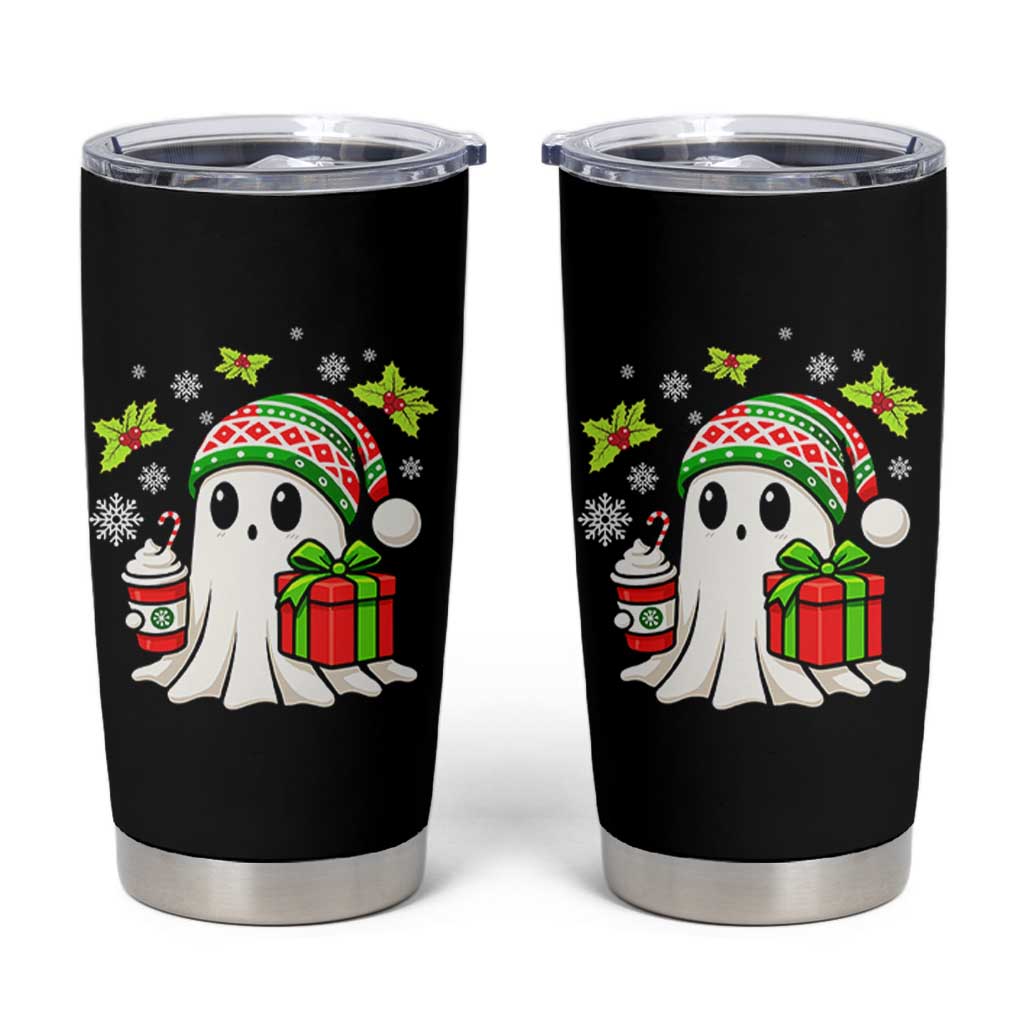 Ghost Santa Christmas Tumbler Cup Holiday Xmas Halloween - Wonder Print Shop