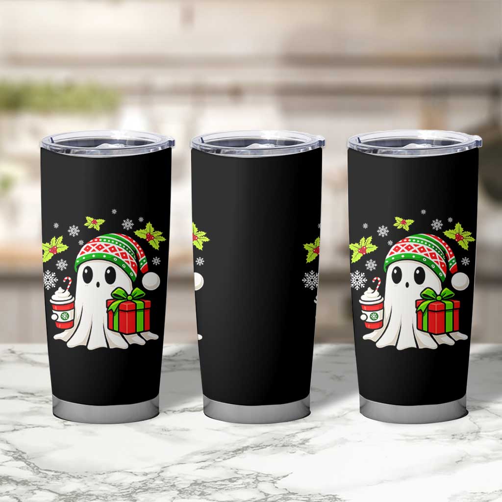 Ghost Santa Christmas Tumbler Cup Holiday Xmas Halloween - Wonder Print Shop