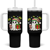 Ghost Santa Christmas Tumbler With Handle Holiday Xmas Halloween - Wonder Print Shop