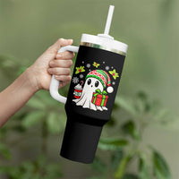 Ghost Santa Christmas Tumbler With Handle Holiday Xmas Halloween - Wonder Print Shop
