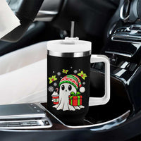 Ghost Santa Christmas Tumbler With Handle Holiday Xmas Halloween - Wonder Print Shop