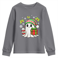 Ghost Santa Christmas Youth Sweatshirt Holiday Xmas Halloween - Wonder Print Shop
