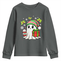 Ghost Santa Christmas Youth Sweatshirt Holiday Xmas Halloween - Wonder Print Shop