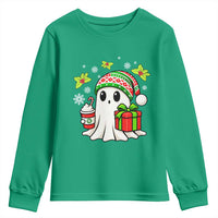 Ghost Santa Christmas Youth Sweatshirt Holiday Xmas Halloween - Wonder Print Shop
