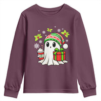 Ghost Santa Christmas Youth Sweatshirt Holiday Xmas Halloween - Wonder Print Shop