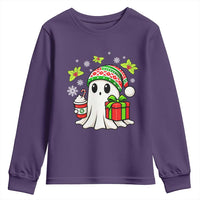 Ghost Santa Christmas Youth Sweatshirt Holiday Xmas Halloween - Wonder Print Shop