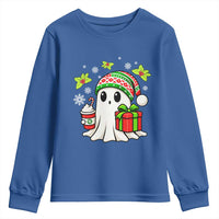 Ghost Santa Christmas Youth Sweatshirt Holiday Xmas Halloween - Wonder Print Shop