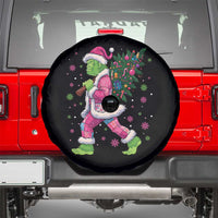 Bigfoot Christmas Tree Spare Tire Cover Pink Xmas Funny Green Sasquatch - Wonder Print Shop
