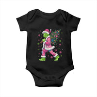 Bigfoot Christmas Tree Baby Onesie Pink Xmas Funny Green Sasquatch - Wonder Print Shop