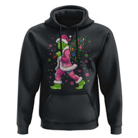 Bigfoot Christmas Tree Hoodie Pink Xmas Funny Green Sasquatch - Wonder Print Shop