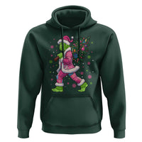 Bigfoot Christmas Tree Hoodie Pink Xmas Funny Green Sasquatch - Wonder Print Shop