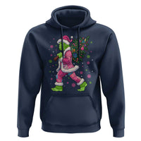 Bigfoot Christmas Tree Hoodie Pink Xmas Funny Green Sasquatch - Wonder Print Shop