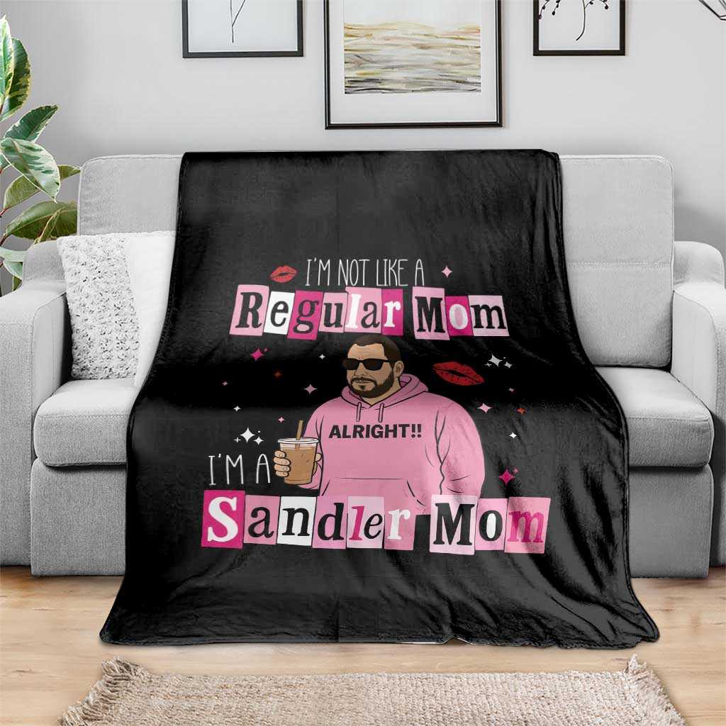 Not A Regular Mom I'm A Sandler Mom Throw Blanket Retro Movie Actor Adam Fan - Wonder Print Shop