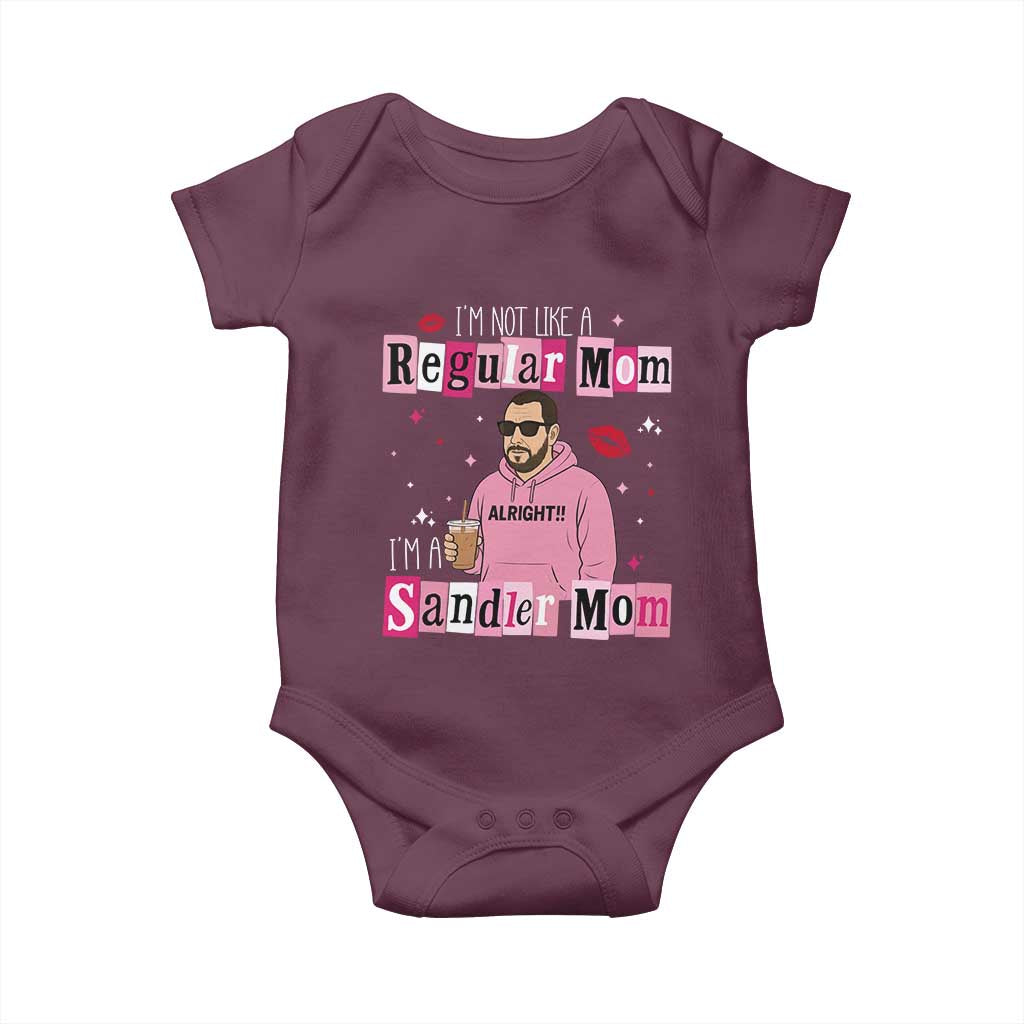 Not A Regular Mom I'm A Sandler Mom Baby Onesie Retro Movie Actor Adam Fan - Wonder Print Shop