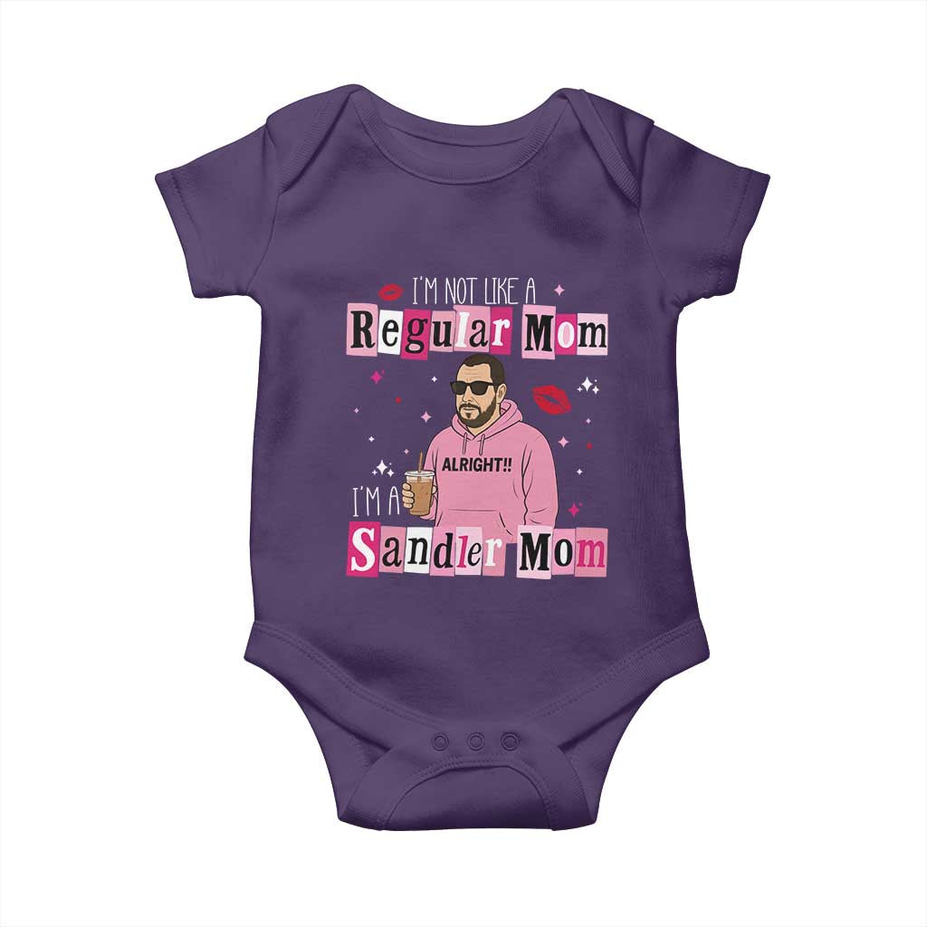 Not A Regular Mom I'm A Sandler Mom Baby Onesie Retro Movie Actor Adam Fan - Wonder Print Shop