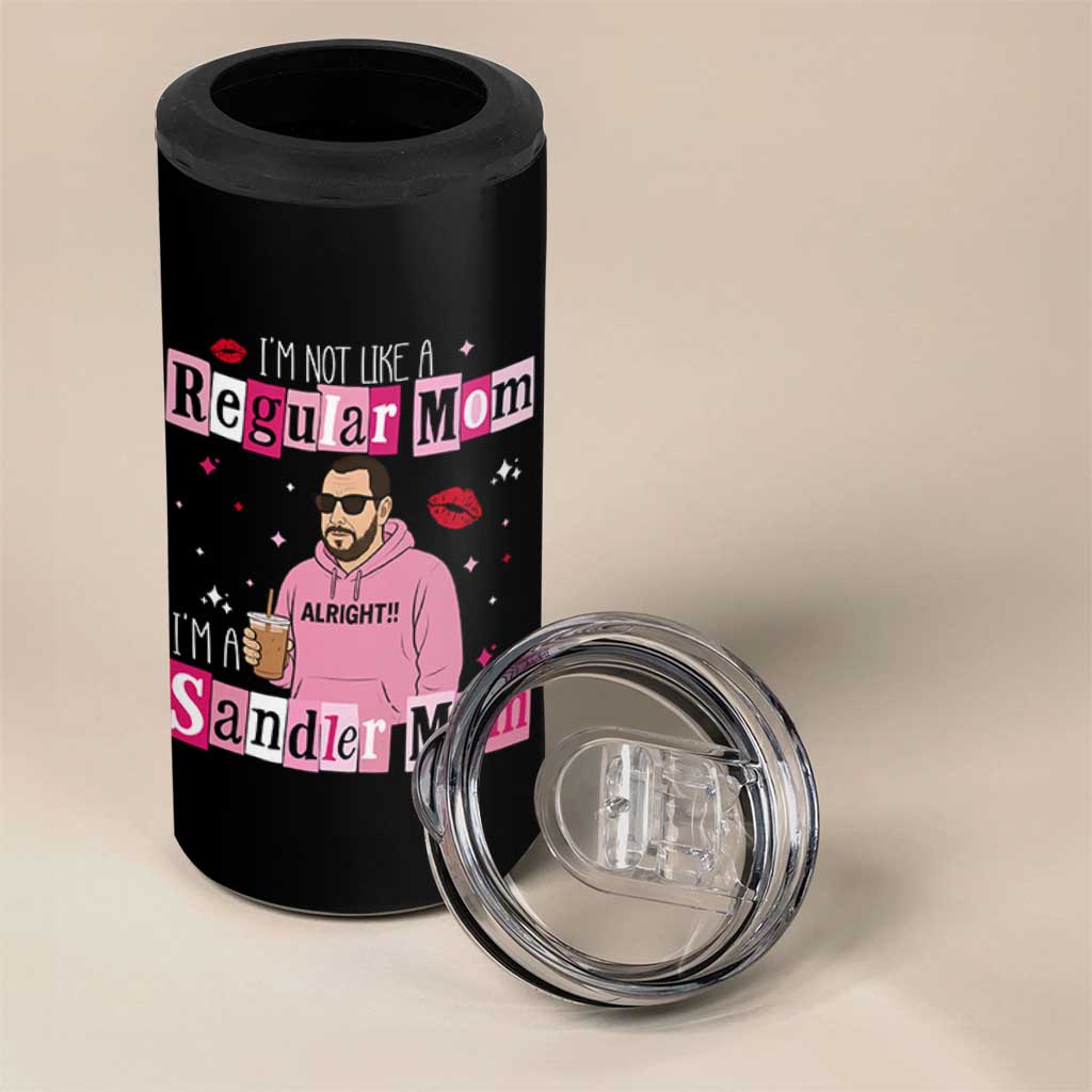 Not A Regular Mom I'm A Sandler Mom 4 in 1 Can Cooler Tumbler Retro Movie Actor Adam Fan - Wonder Print Shop