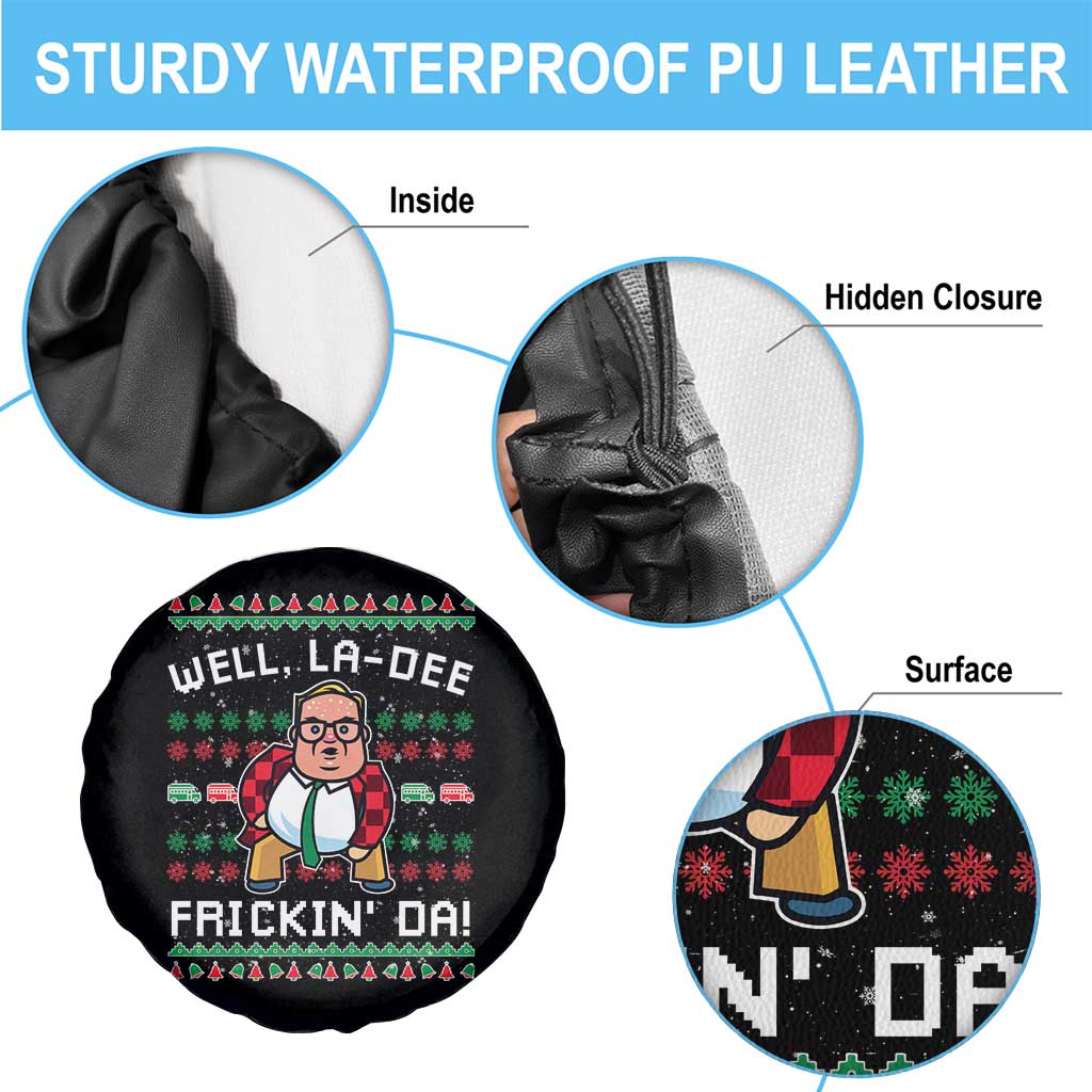 Funny Ugly Christmas Spare Tire Cover Well La Dee Frickin Da Xmas Saturday Night - Wonder Print Shop