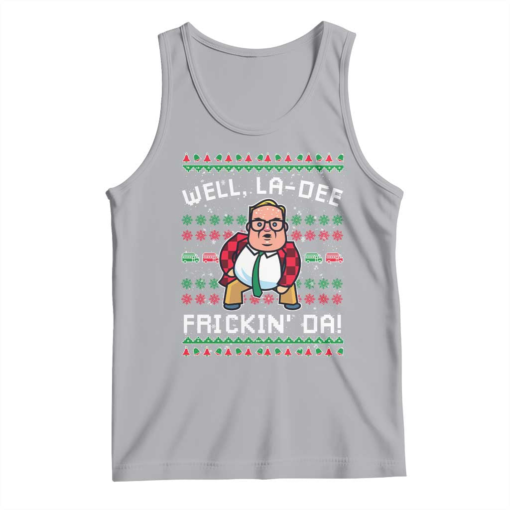 Funny Ugly Christmas Tank Top Well La Dee Frickin Da Xmas Saturday Night - Wonder Print Shop