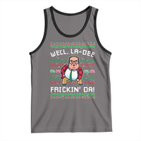 Funny Ugly Christmas Tank Top Well La Dee Frickin Da Xmas Saturday Night - Wonder Print Shop