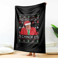 Funny Ugly Christmas Throw Blanket Chris Holy Schnikes Farley - Wonder Print Shop