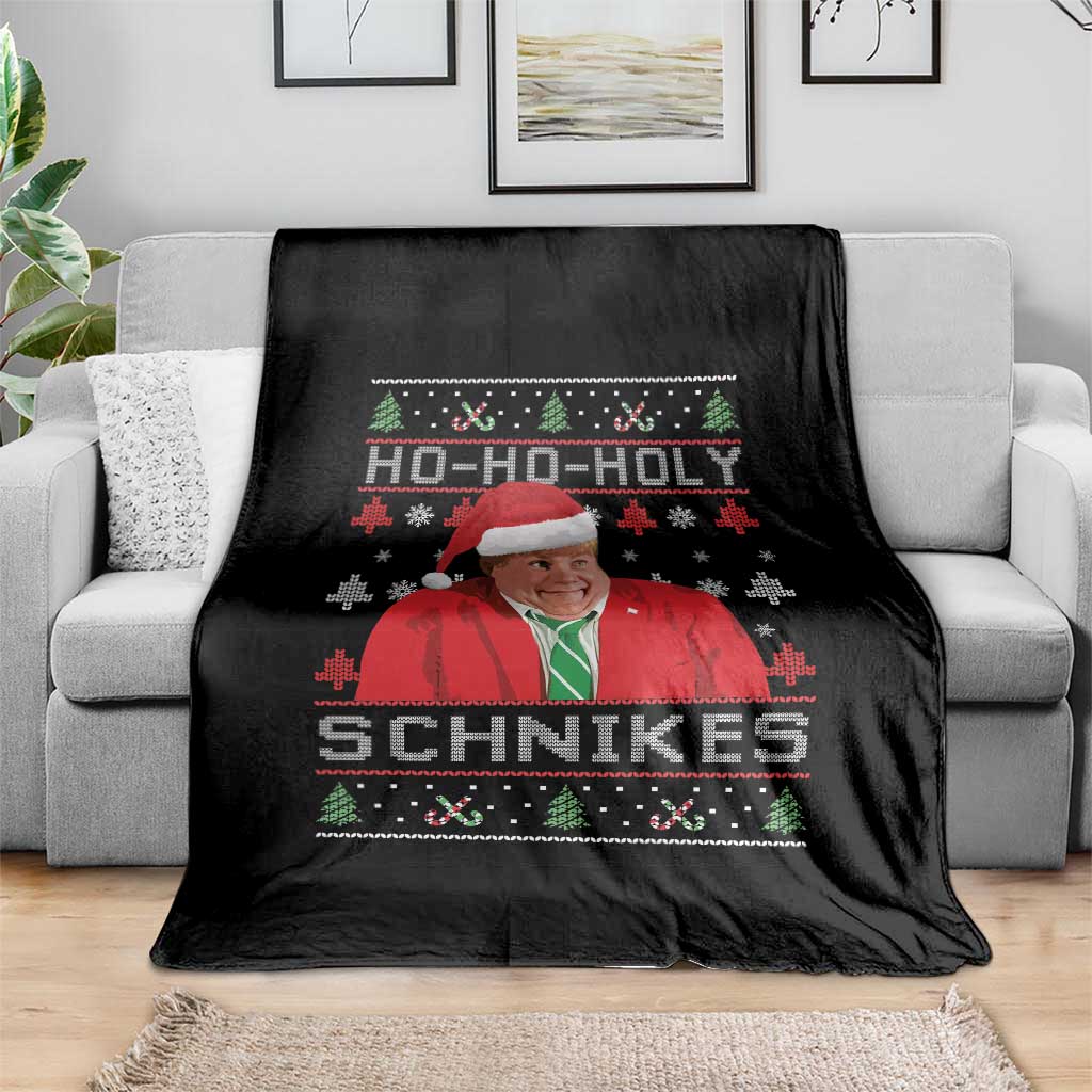 Funny Ugly Christmas Throw Blanket Chris Holy Schnikes Farley - Wonder Print Shop