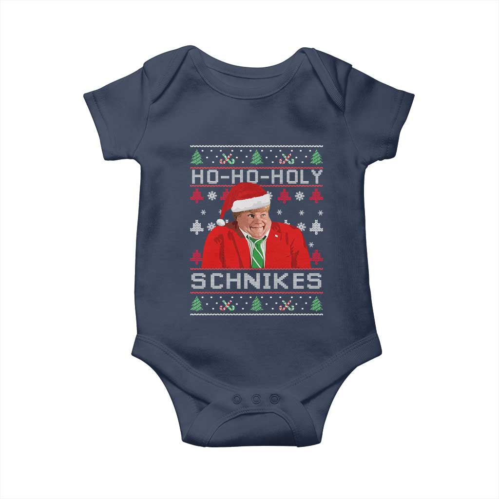 Funny Ugly Christmas Baby Onesie Chris Holy Schnikes Farley - Wonder Print Shop