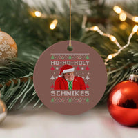 Funny Ugly Christmas Ceramic Ornament Chris Holy Schnikes Farley - Wonder Print Shop