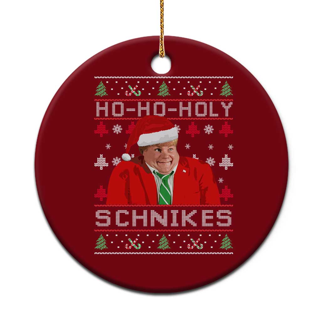 Funny Ugly Christmas Ceramic Ornament Chris Holy Schnikes Farley - Wonder Print Shop