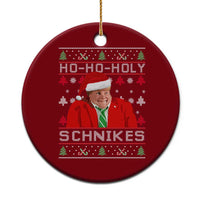 Funny Ugly Christmas Ceramic Ornament Chris Holy Schnikes Farley - Wonder Print Shop