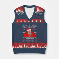 Funny Ugly Xmas V-Neck Knit Sweater Vest Chris Holy Schnikes Farley - Wonder Print Shop