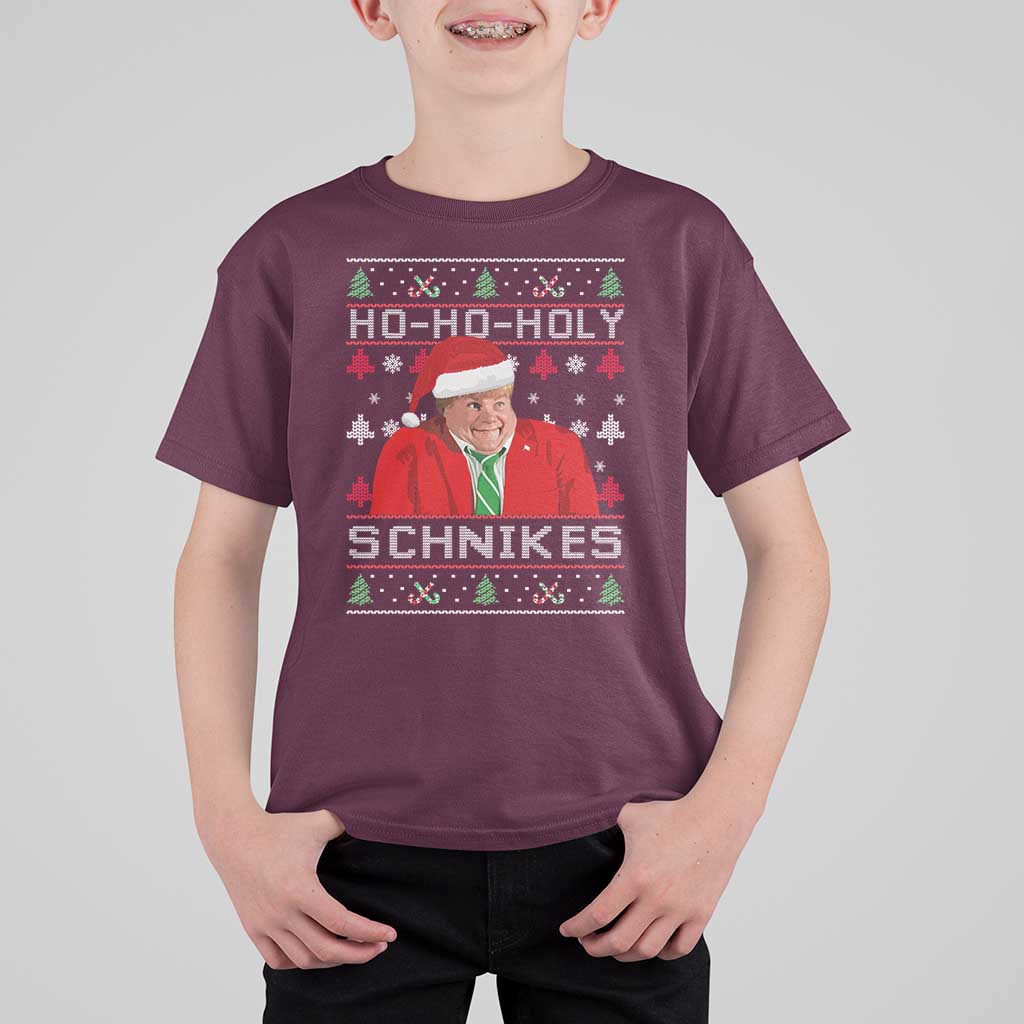 Funny Ugly Christmas T Shirt For Kid Chris Holy Schnikes Farley - Wonder Print Shop