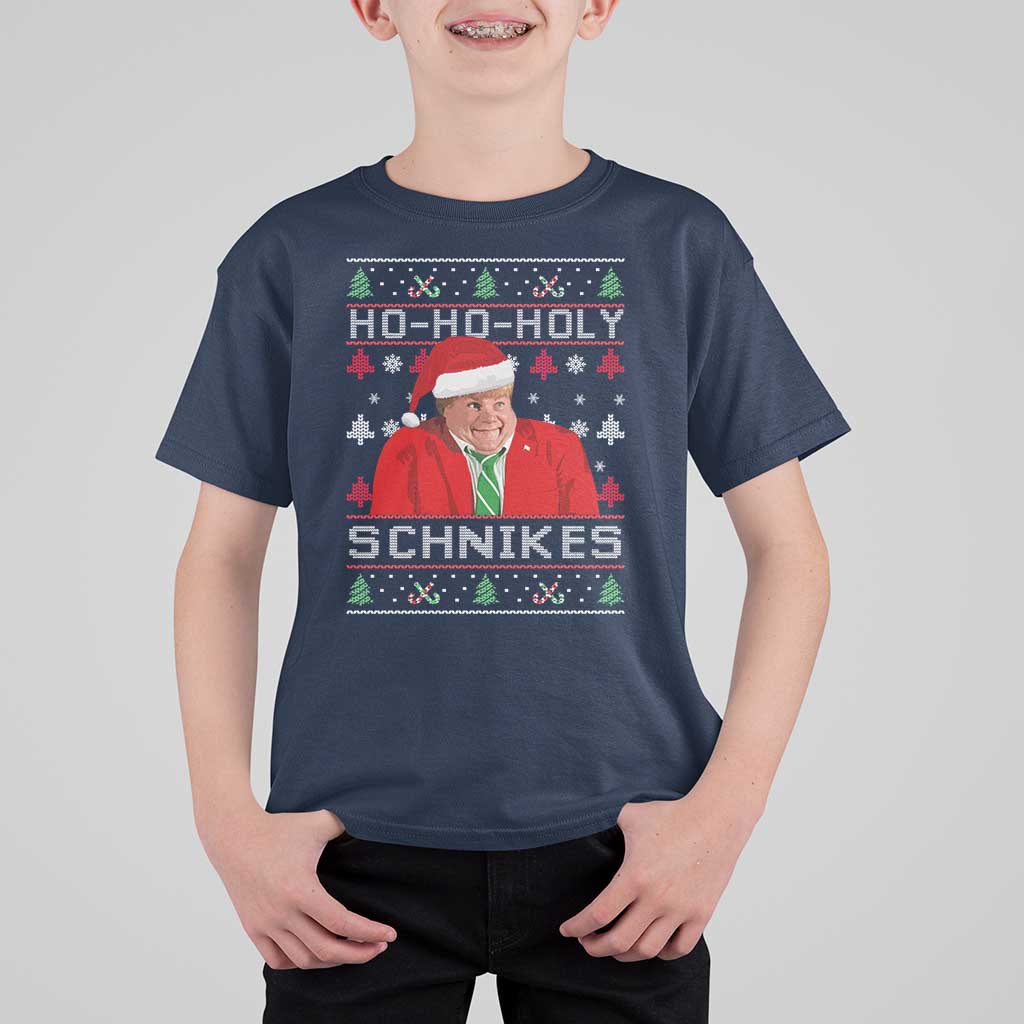 Funny Ugly Christmas T Shirt For Kid Chris Holy Schnikes Farley - Wonder Print Shop