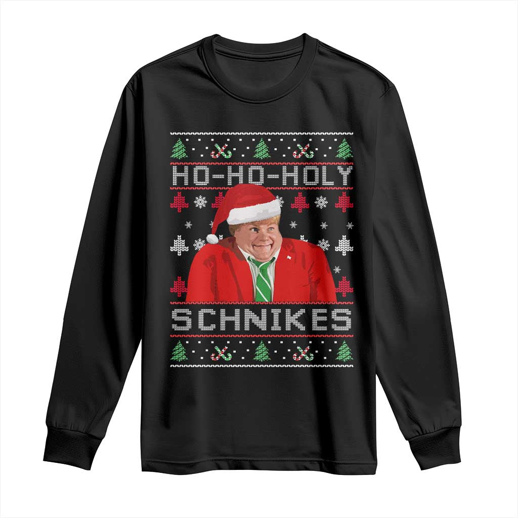 Funny Ugly Christmas Long Sleeve Shirt Chris Holy Schnikes Farley - Wonder Print Shop