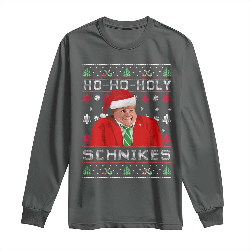 Funny Ugly Christmas Long Sleeve Shirt Chris Holy Schnikes Farley - Wonder Print Shop