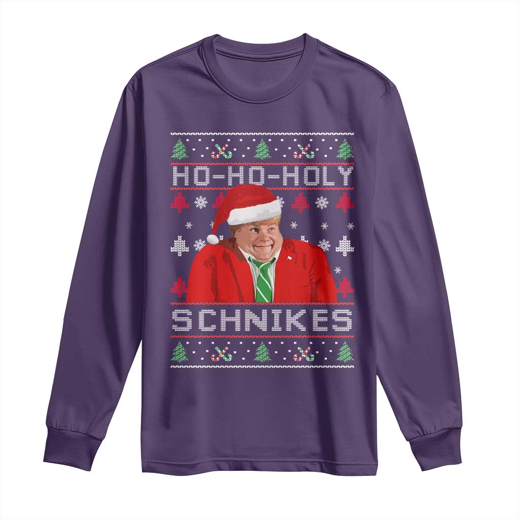 Funny Ugly Christmas Long Sleeve Shirt Chris Holy Schnikes Farley - Wonder Print Shop