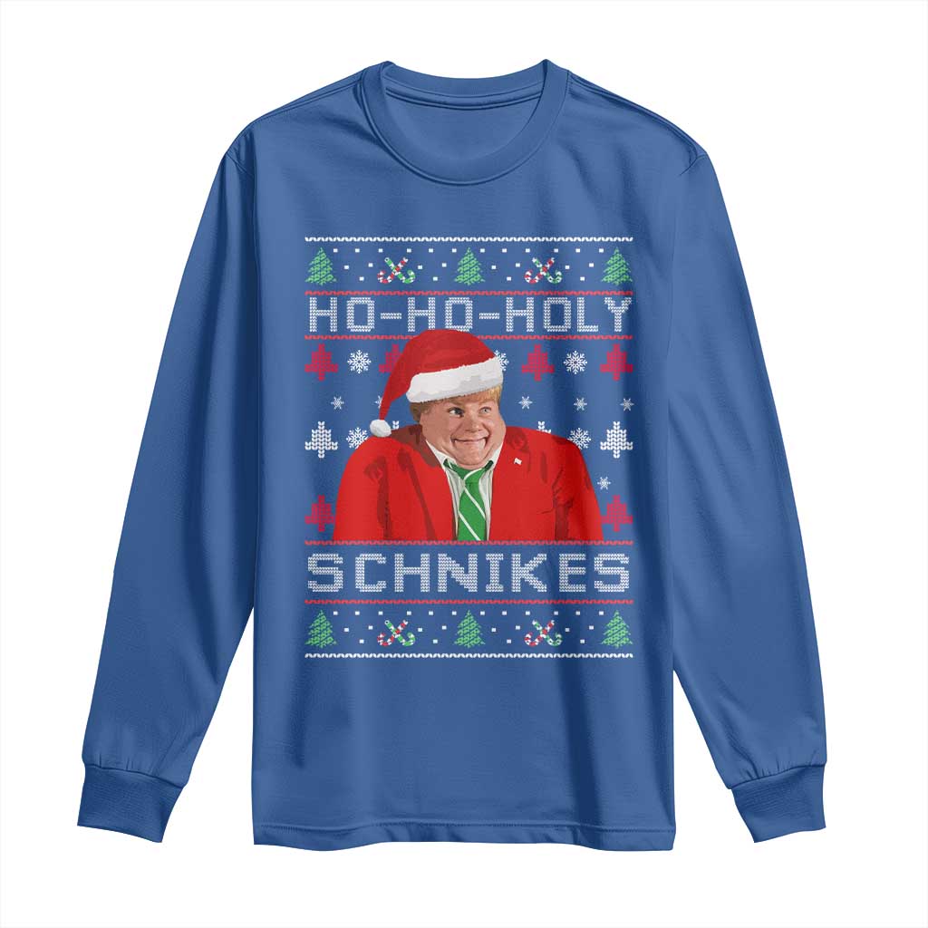 Funny Ugly Christmas Long Sleeve Shirt Chris Holy Schnikes Farley - Wonder Print Shop