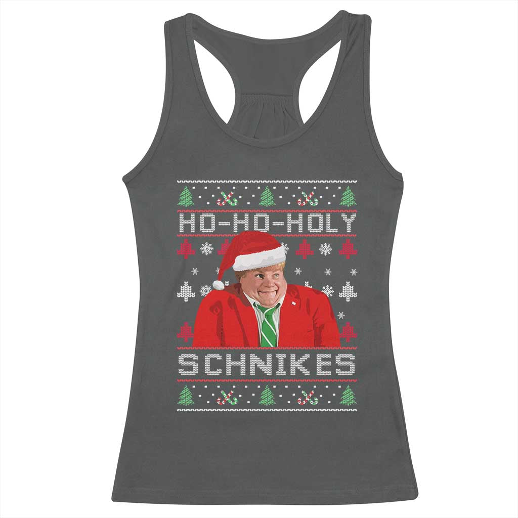 Funny Ugly Christmas Racerback Tank Top Chris Holy Schnikes Farley - Wonder Print Shop