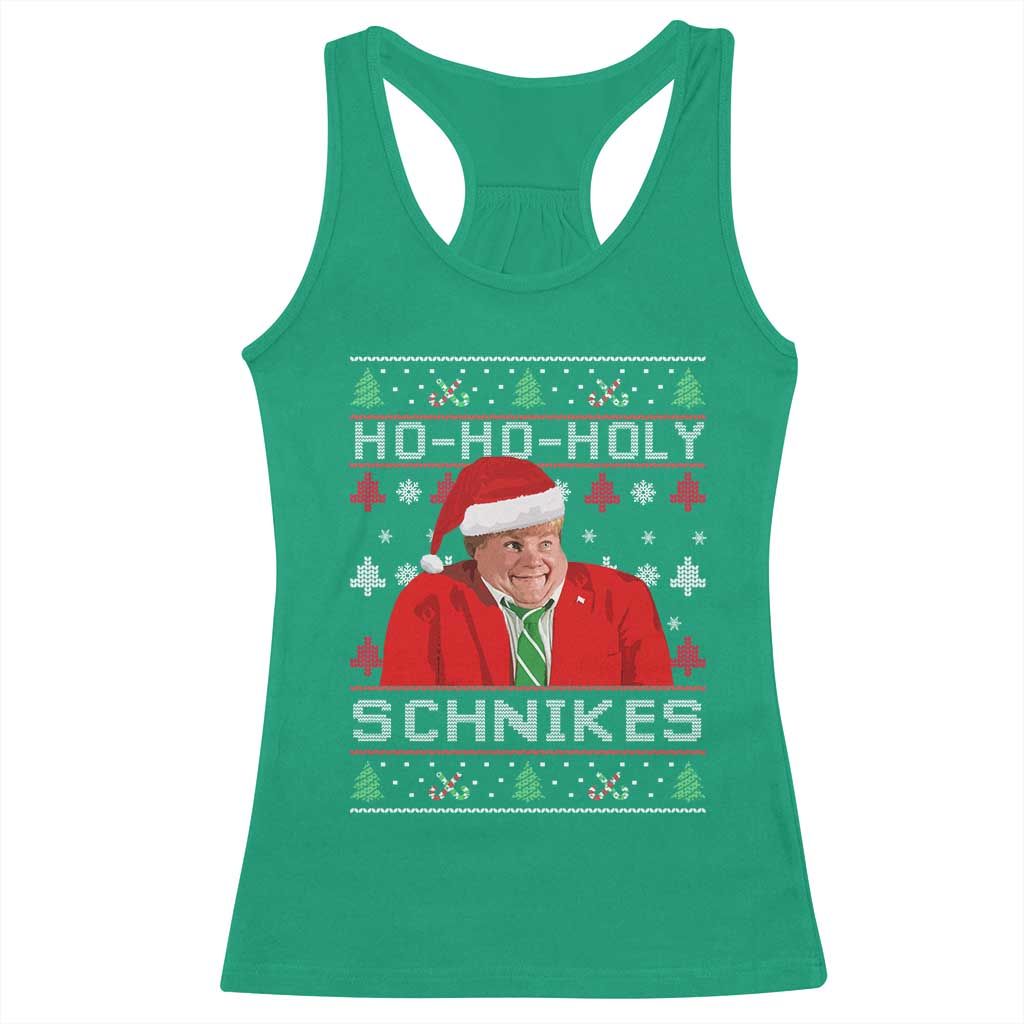 Funny Ugly Christmas Racerback Tank Top Chris Holy Schnikes Farley - Wonder Print Shop
