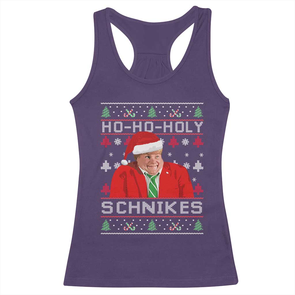 Funny Ugly Christmas Racerback Tank Top Chris Holy Schnikes Farley - Wonder Print Shop