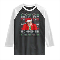 Funny Ugly Christmas Raglan Shirt Chris Holy Schnikes Farley - Wonder Print Shop