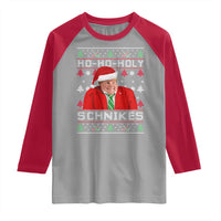 Funny Ugly Christmas Raglan Shirt Chris Holy Schnikes Farley - Wonder Print Shop