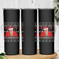 Funny Ugly Christmas Skinny Tumbler Chris Holy Schnikes Farley - Wonder Print Shop