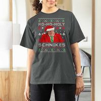 Funny Ugly Christmas T Shirt For Women Chris Holy Schnikes Farley - Wonder Print Shop
